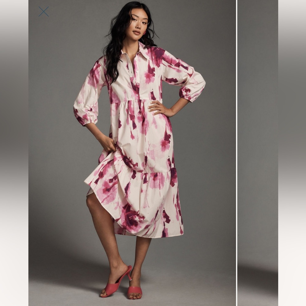 Anthropologie Bettina Pink Dress